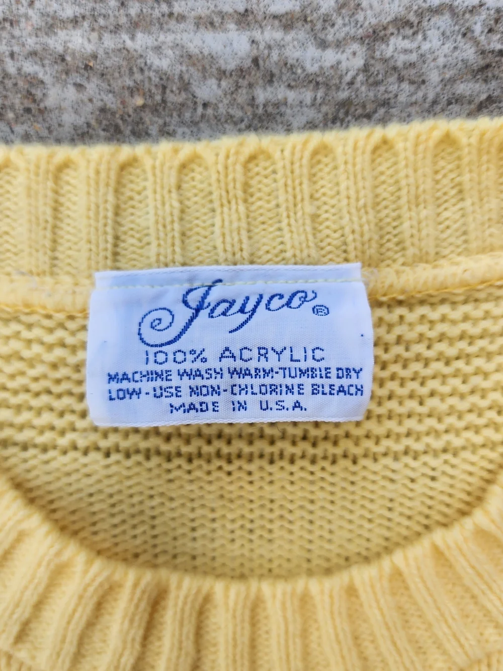 Vintage Jayco Yellow Crewneck Preppy Sweater with Embroidered Mallard Duck, 2T